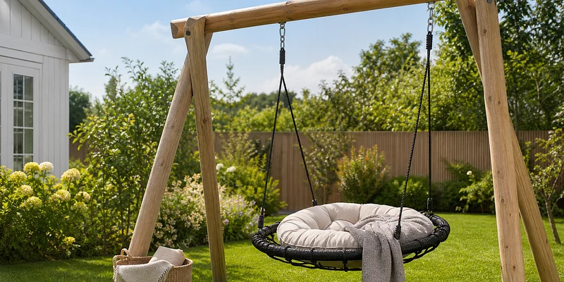 Nestschommel voor de tuin