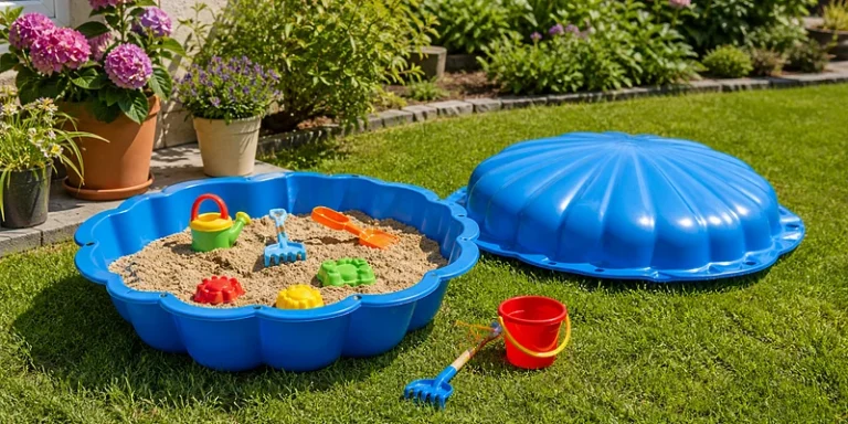Schelpzandbak in de tuin