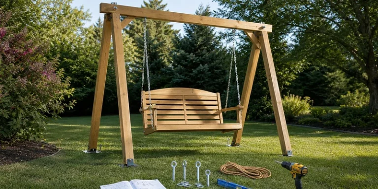 Schommel verankeren en monteren