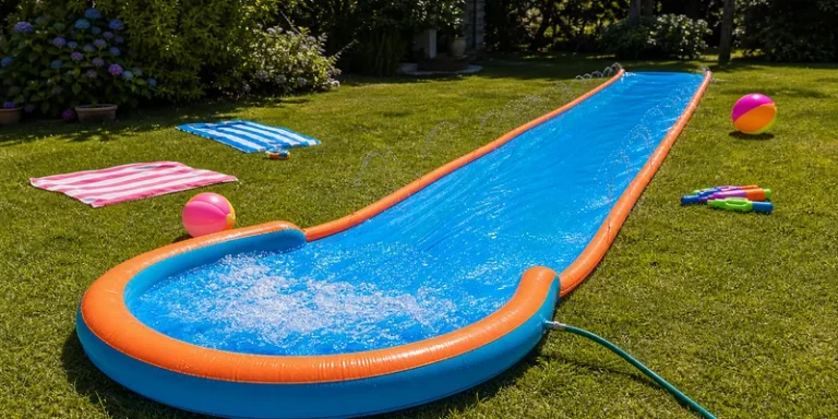 Waterglijbaan voor de tuin