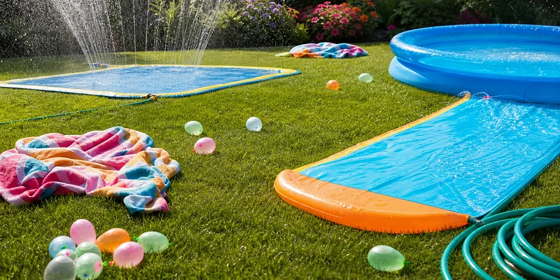 Waterpret in de tuin